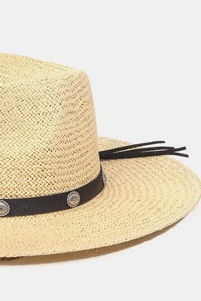 Chic Adjustable Belt Strap Straw Sun Hat