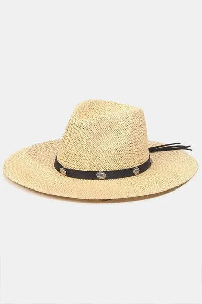 Chic Adjustable Belt Strap Straw Sun Hat
