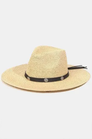 Chic Adjustable Belt Strap Straw Sun Hat