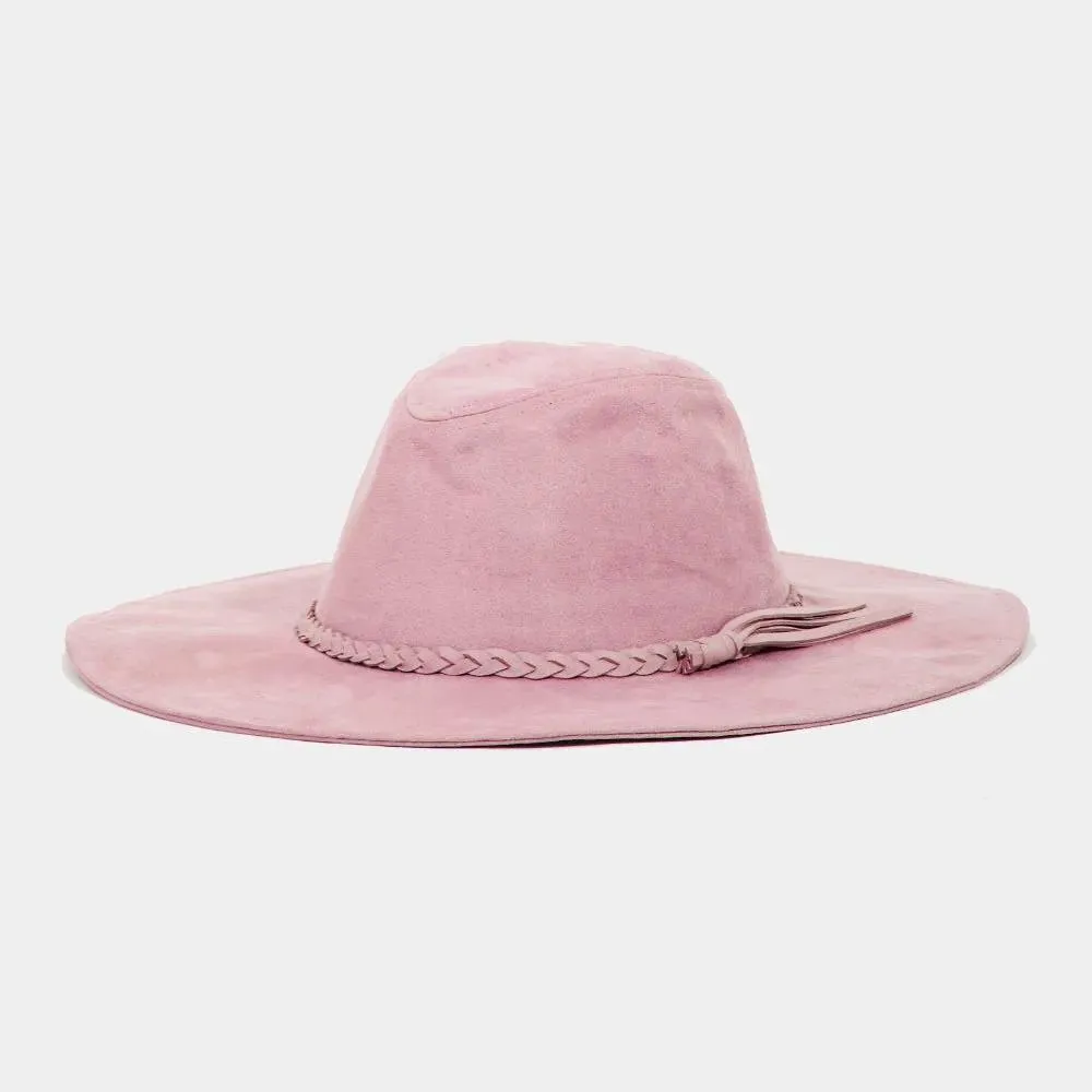 Chic Braided Faux Suede Hat – Elevate Your Style