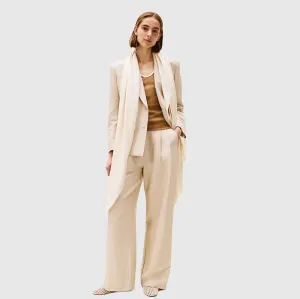 Chic Jacquard Scarf - Cream