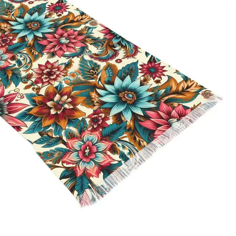Chic Light Scarf Bright Florals Lightweight Design