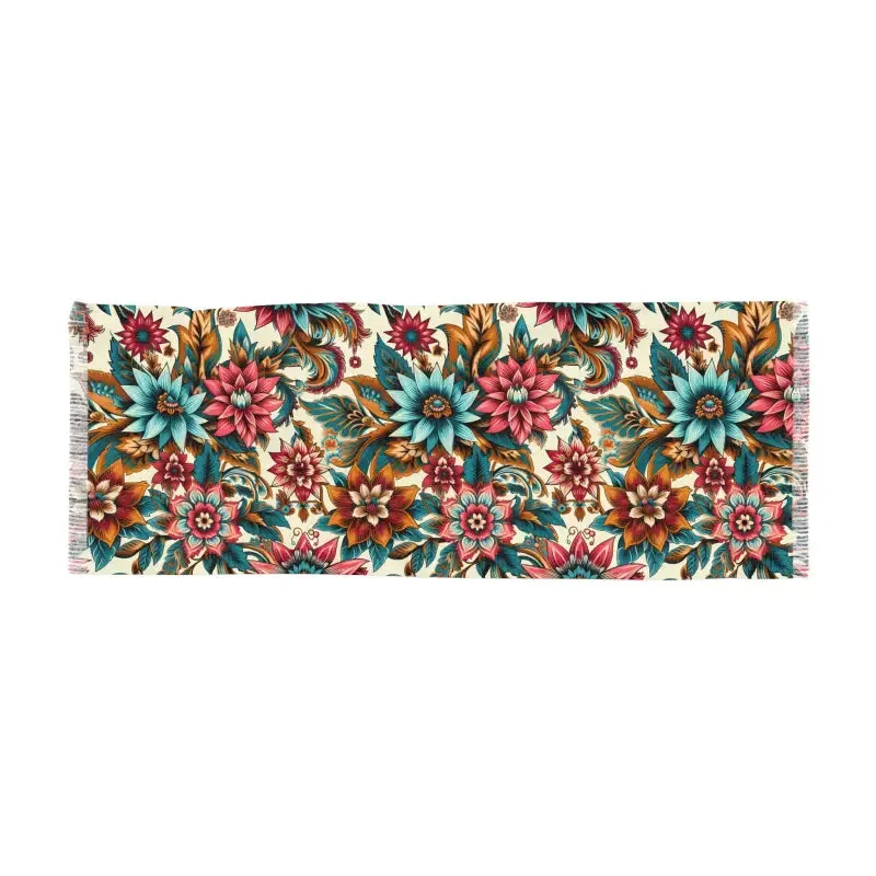 Chic Light Scarf Bright Florals Lightweight Design