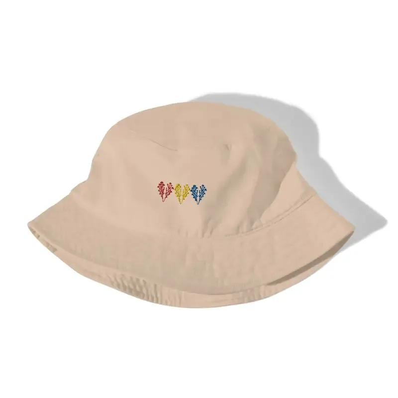 Chic Organic Bucket Hat with Wildflowers