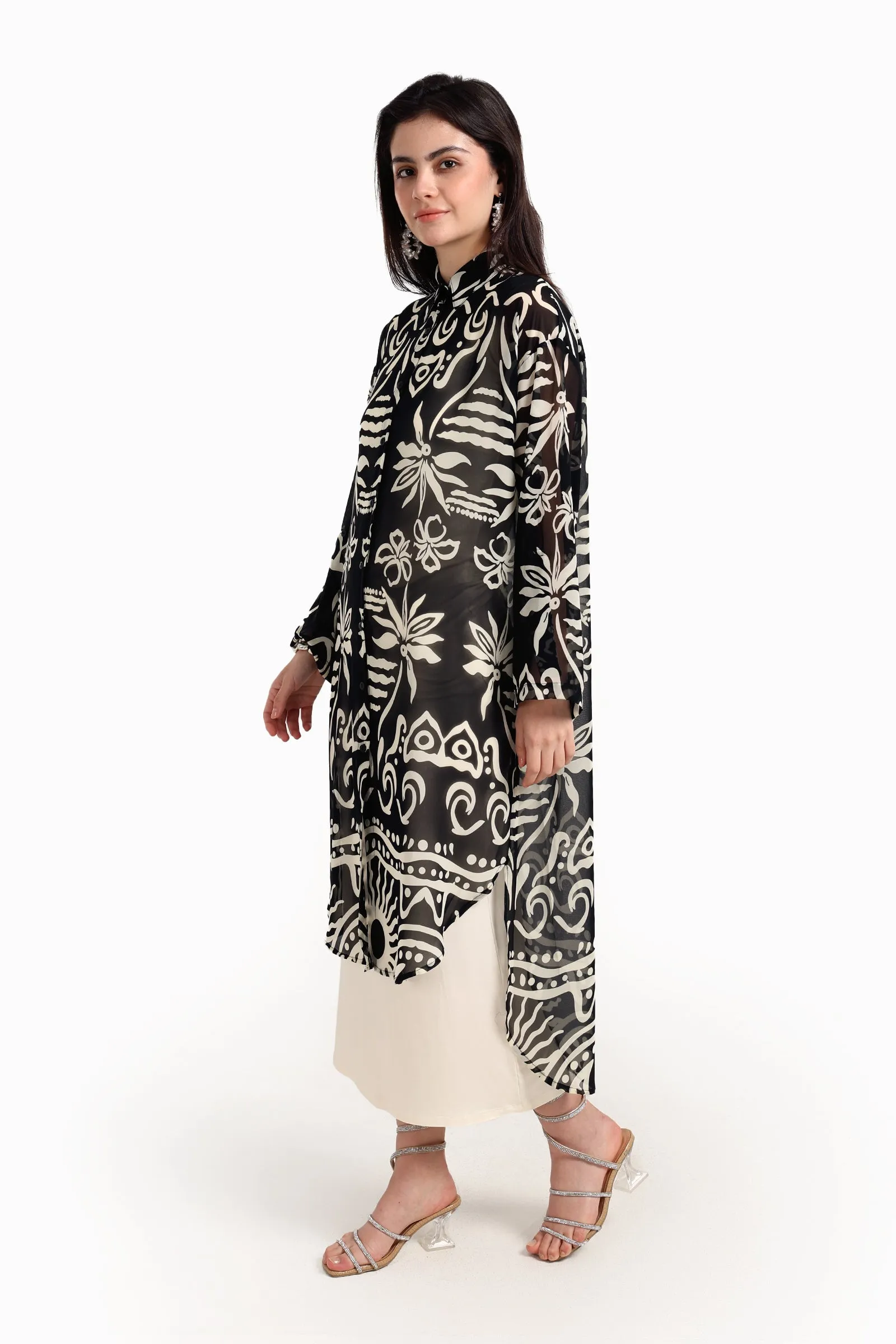 Chic Printed Midi Dress