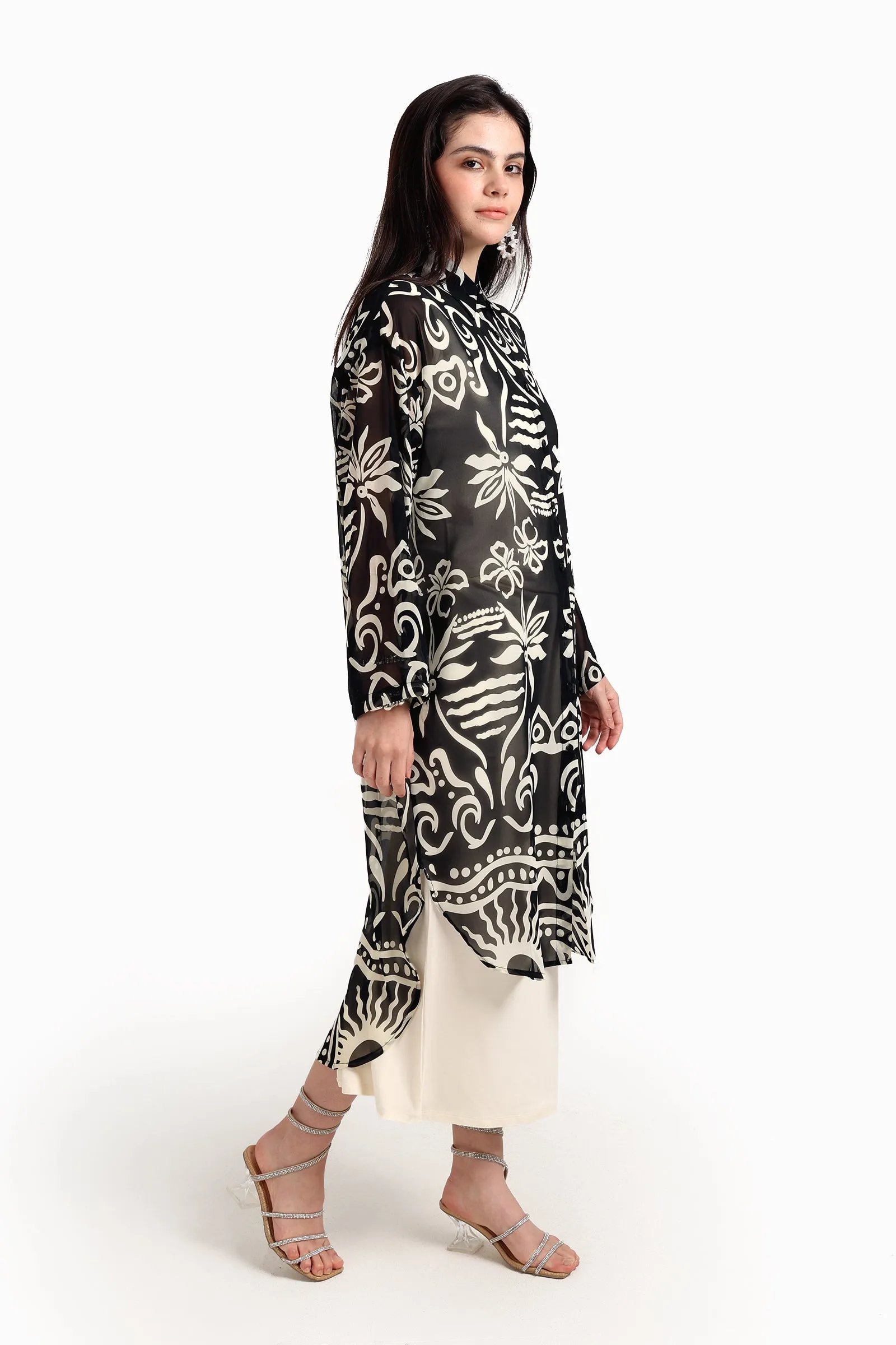 Chic Printed Midi Dress