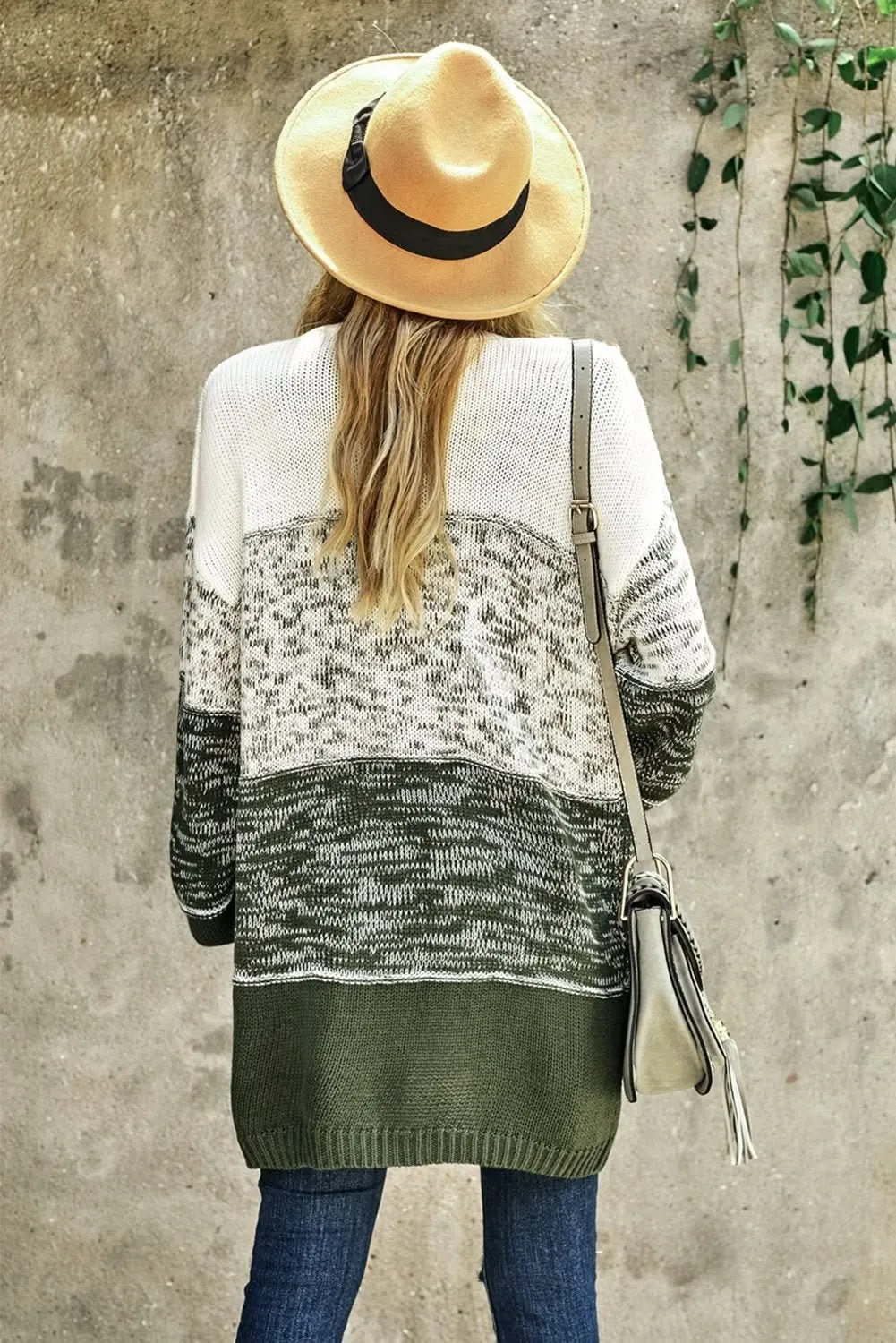 Chic Stripe Long Sleeve Knit Cardigan