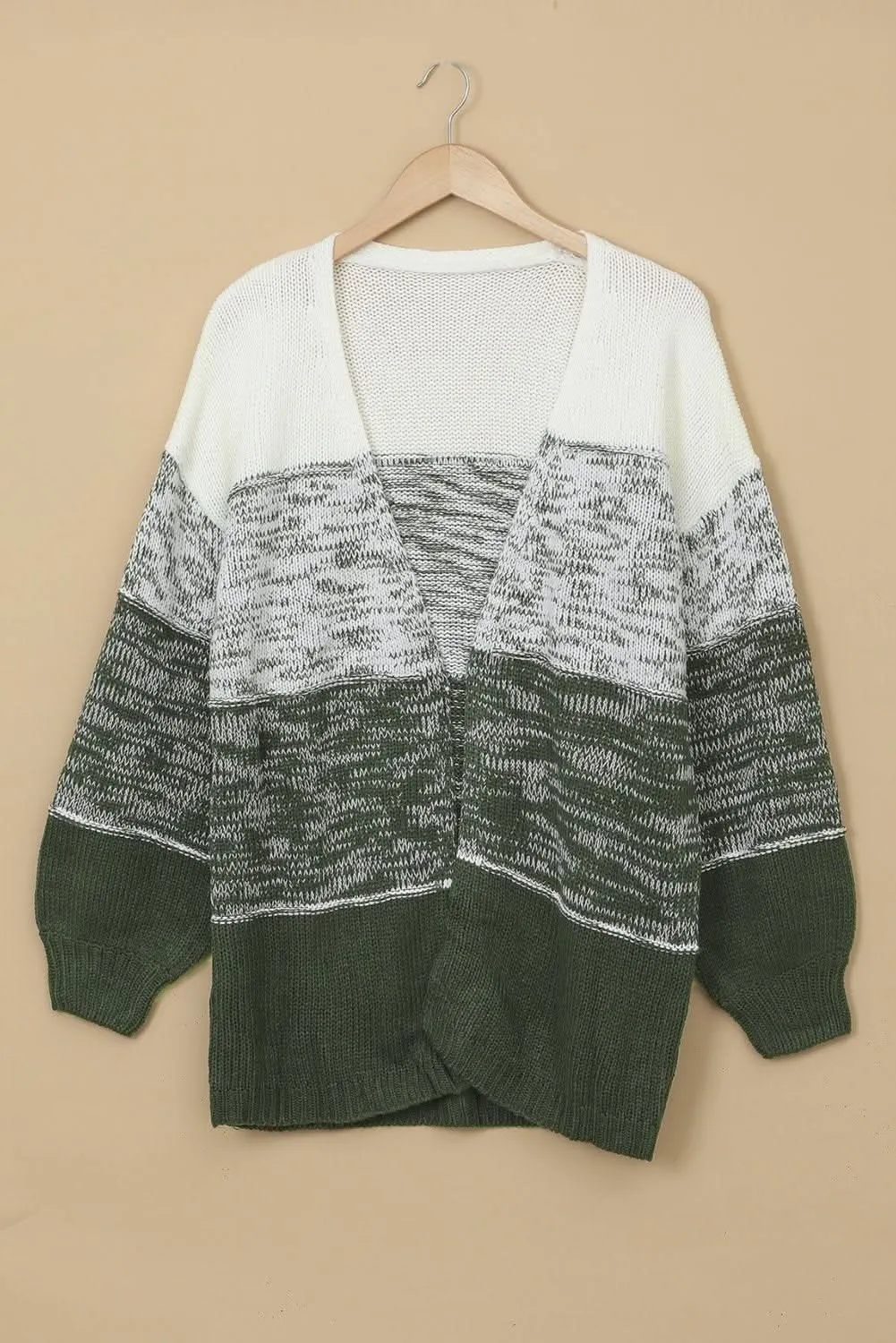 Chic Stripe Long Sleeve Knit Cardigan