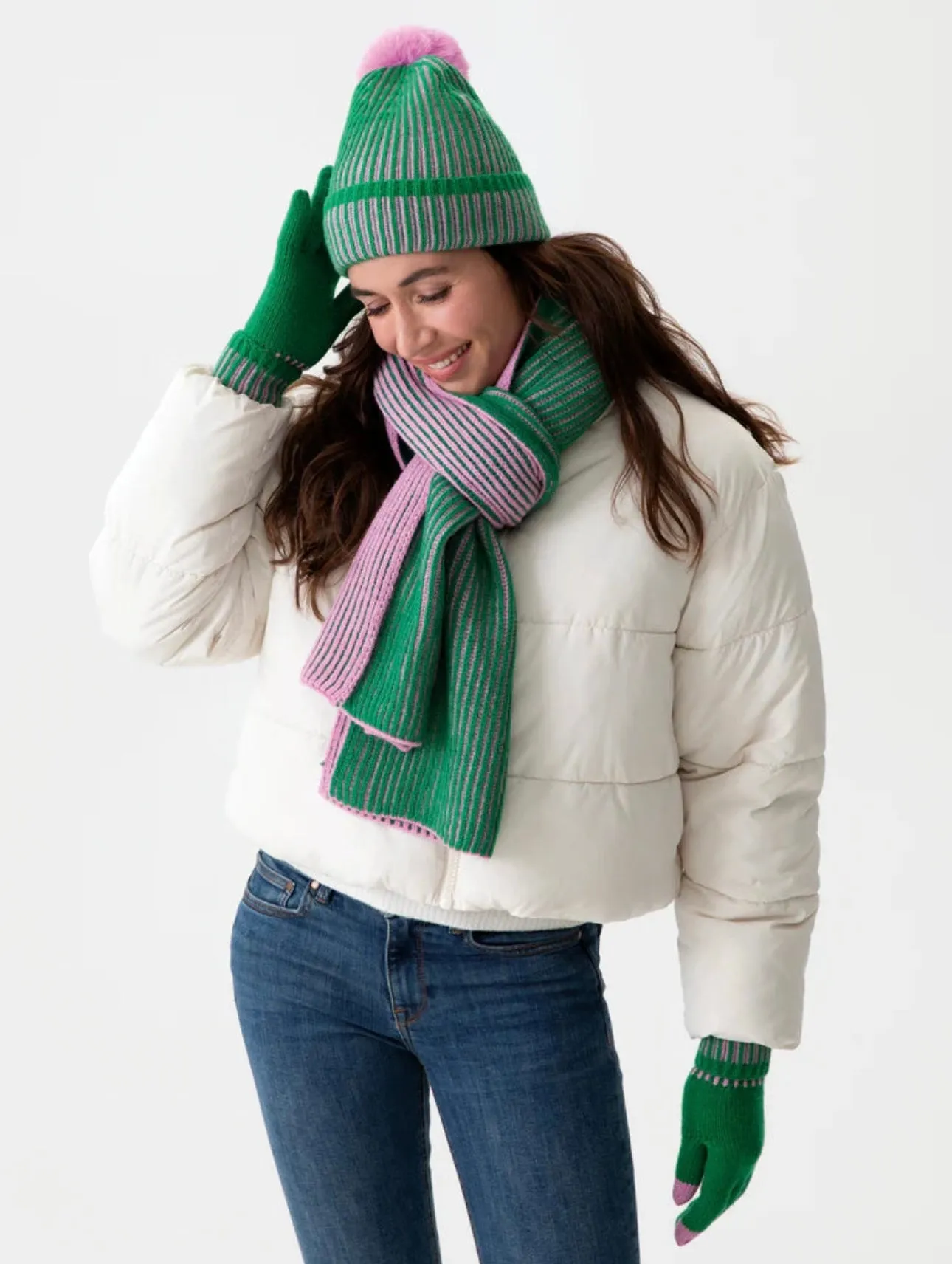 Christie Green Touchscreen Gloves