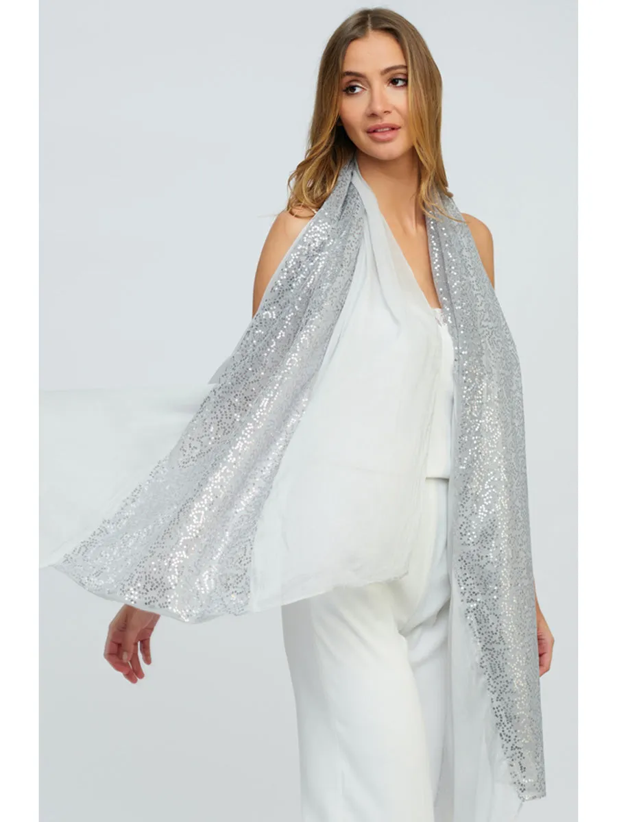 Chrystal Scarf in Silver