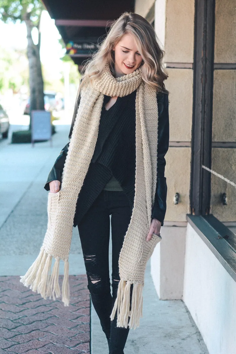 Chunky Oversized Scarf | Ivory