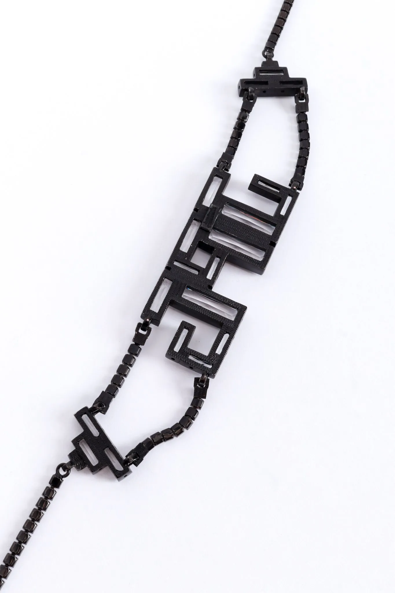 Clear Baguette Crystal Logo Belt