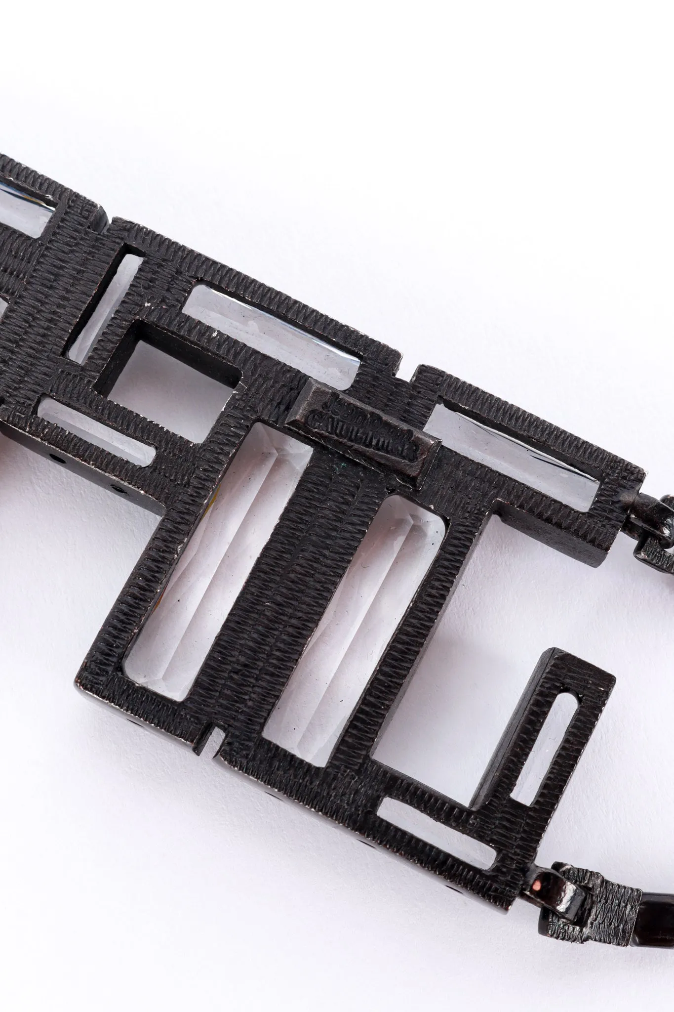 Clear Baguette Crystal Logo Belt