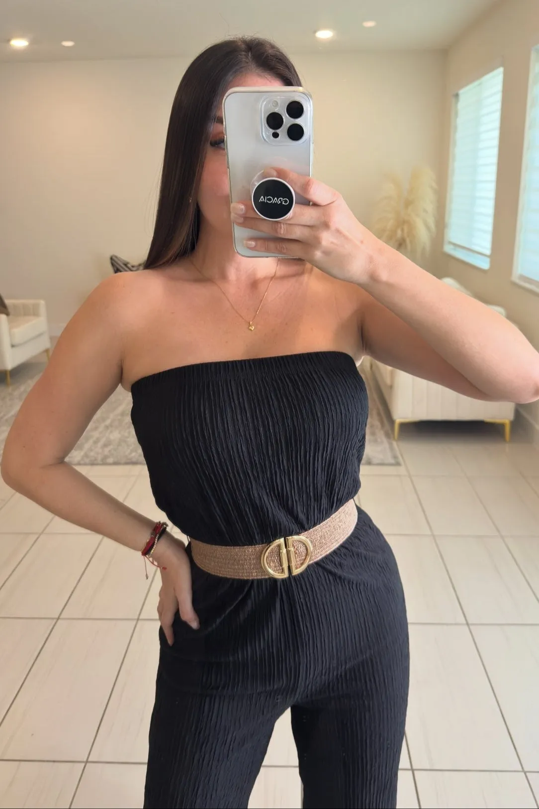 Coastal Allure Black Jumpsuit