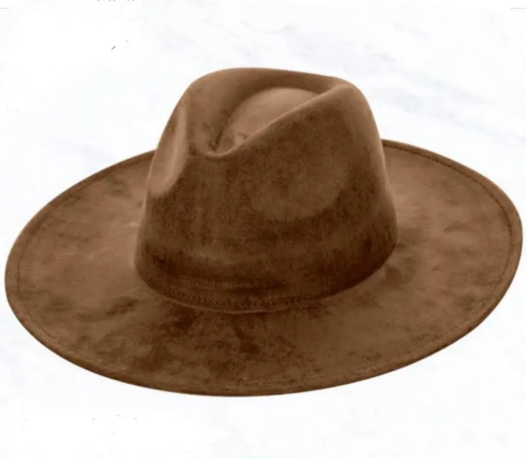 Cognac w/ Turq Slab Leather Band   Choice of Boho Hat 985r