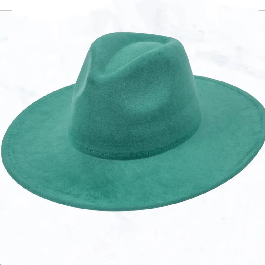 Cognac w/ Turq Slab Leather Band   Choice of Boho Hat 985r