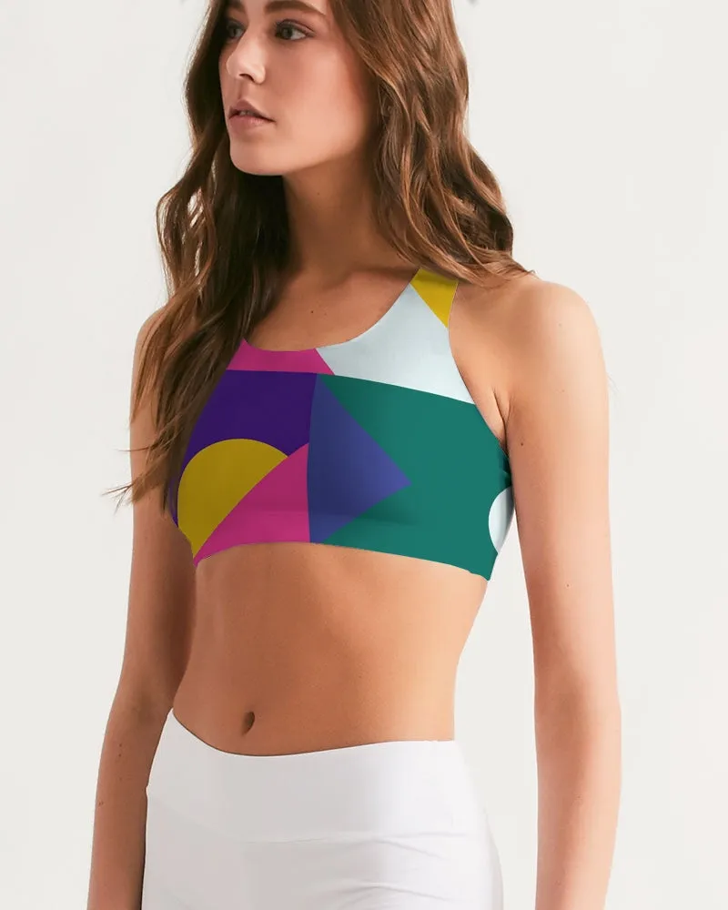 Color Abstract Women's Seamless Sports Bra