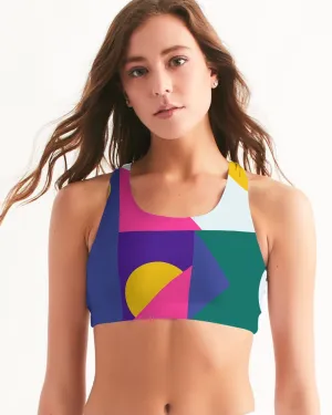Color Abstract Women's Seamless Sports Bra