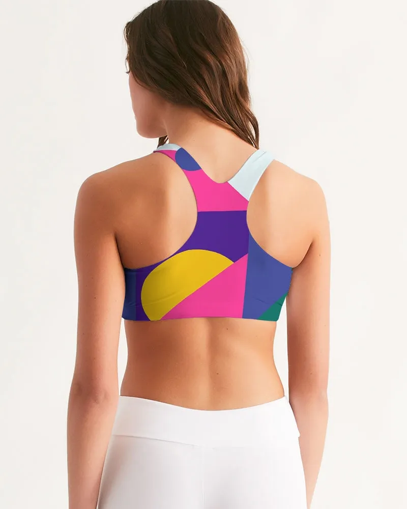 Color Abstract Women's Seamless Sports Bra