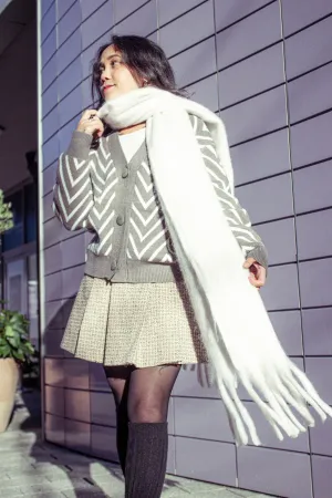 Colour Block Warm Wrap Scarf