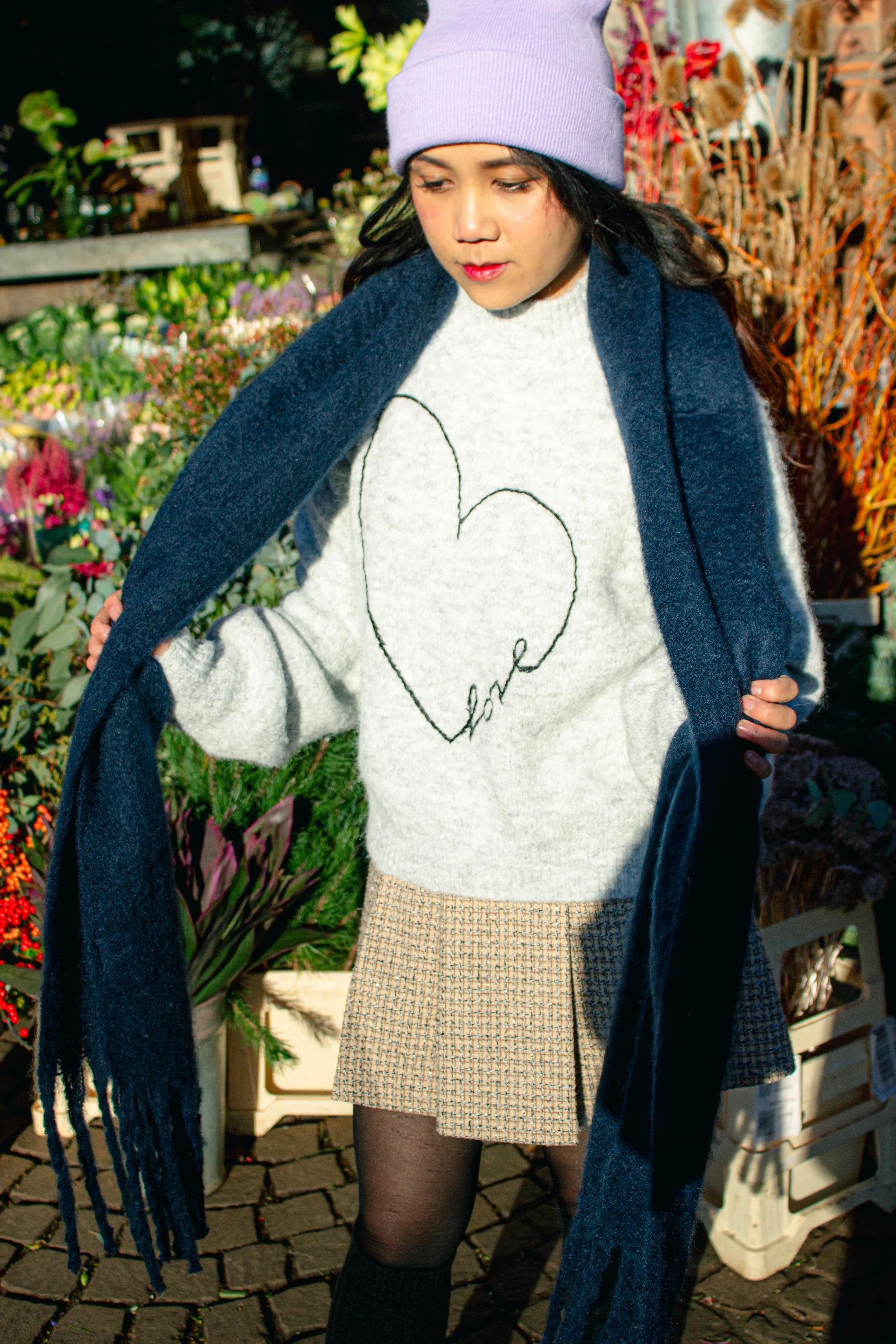 Colour Block Warm Wrap Scarf