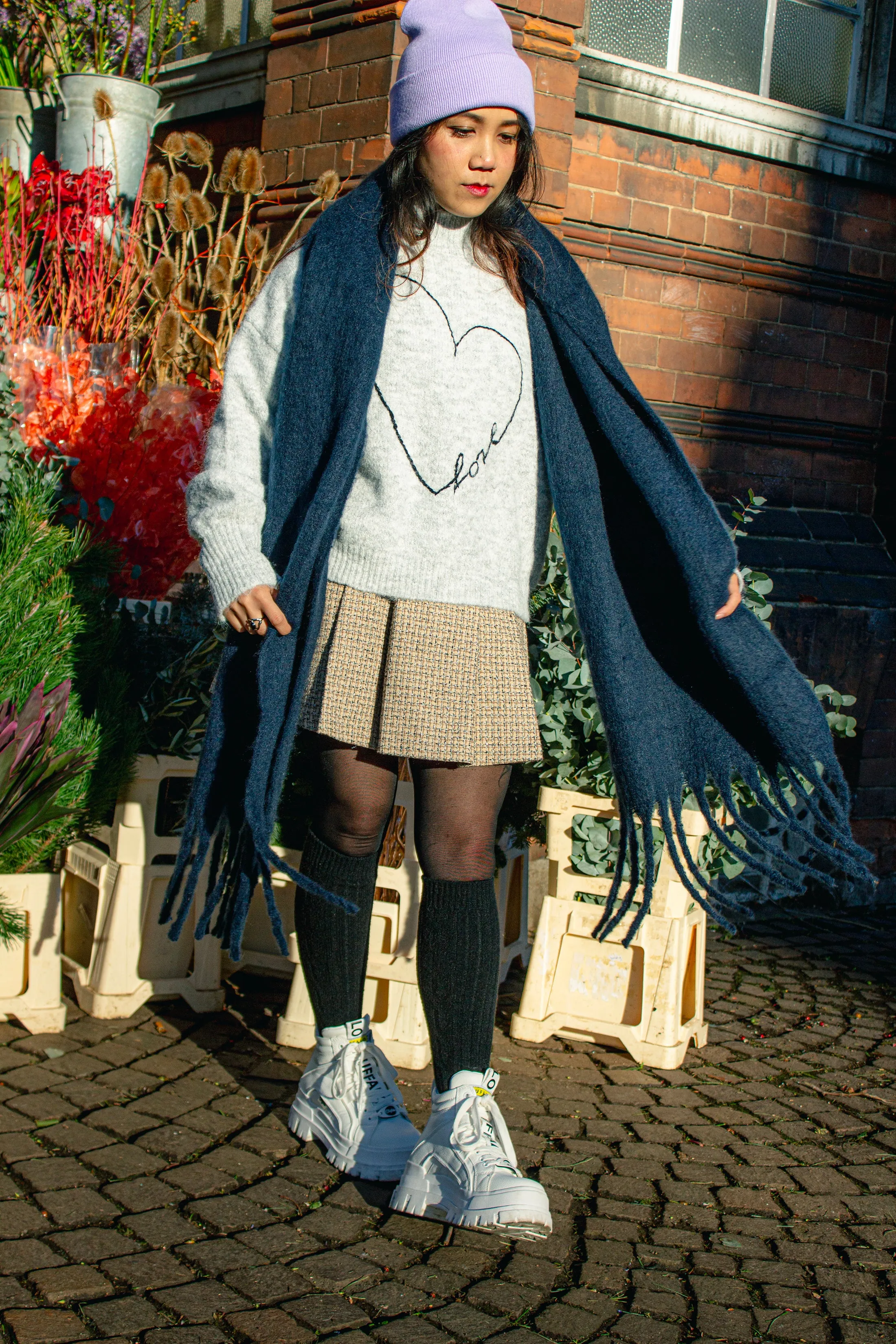 Colour Block Warm Wrap Scarf