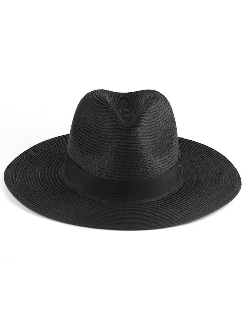 Contrast Tape Straw Hat