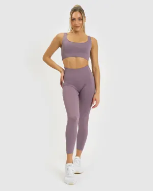 Core Trainer Paris Ribbed Tights Mauve