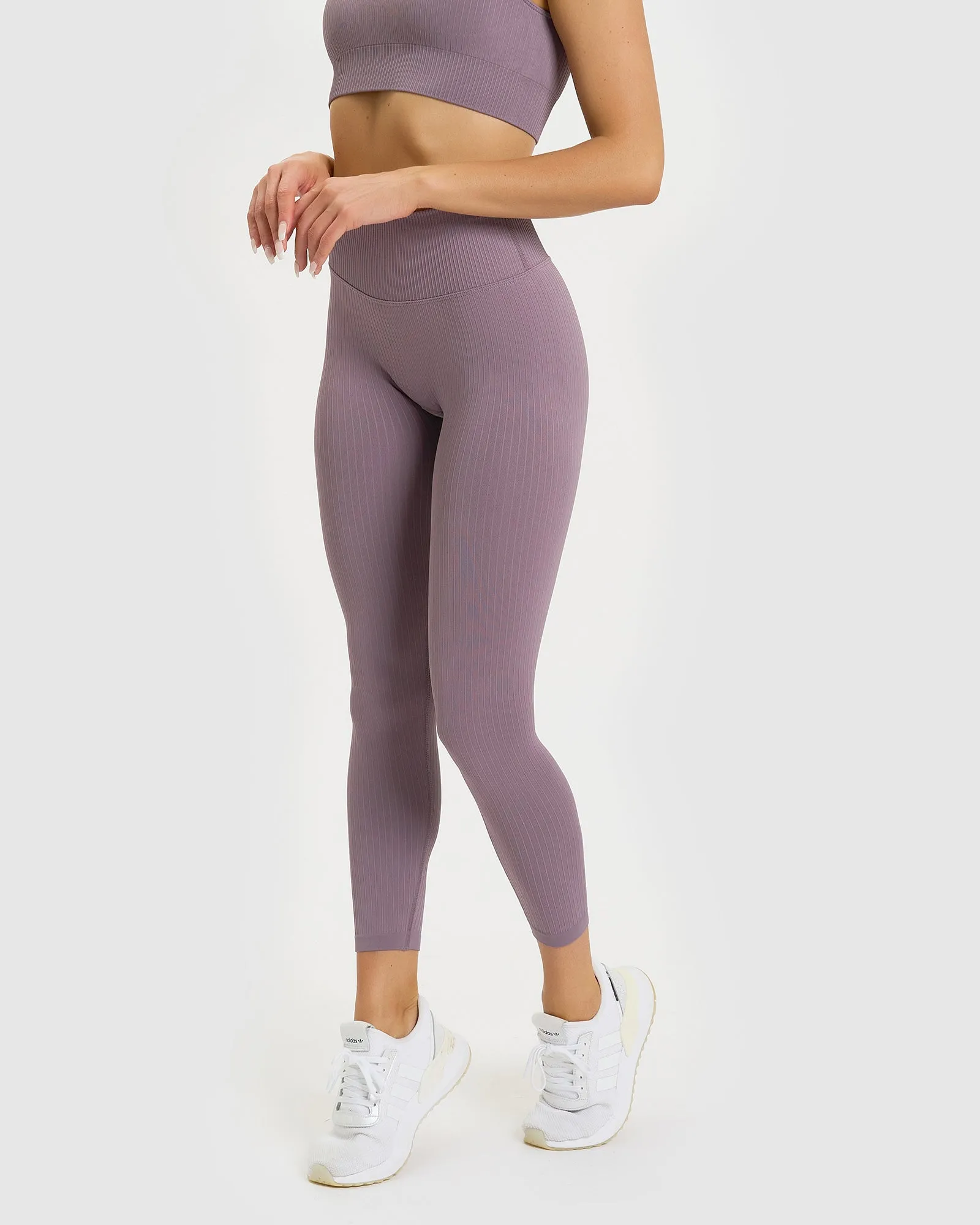 Core Trainer Paris Ribbed Tights Mauve