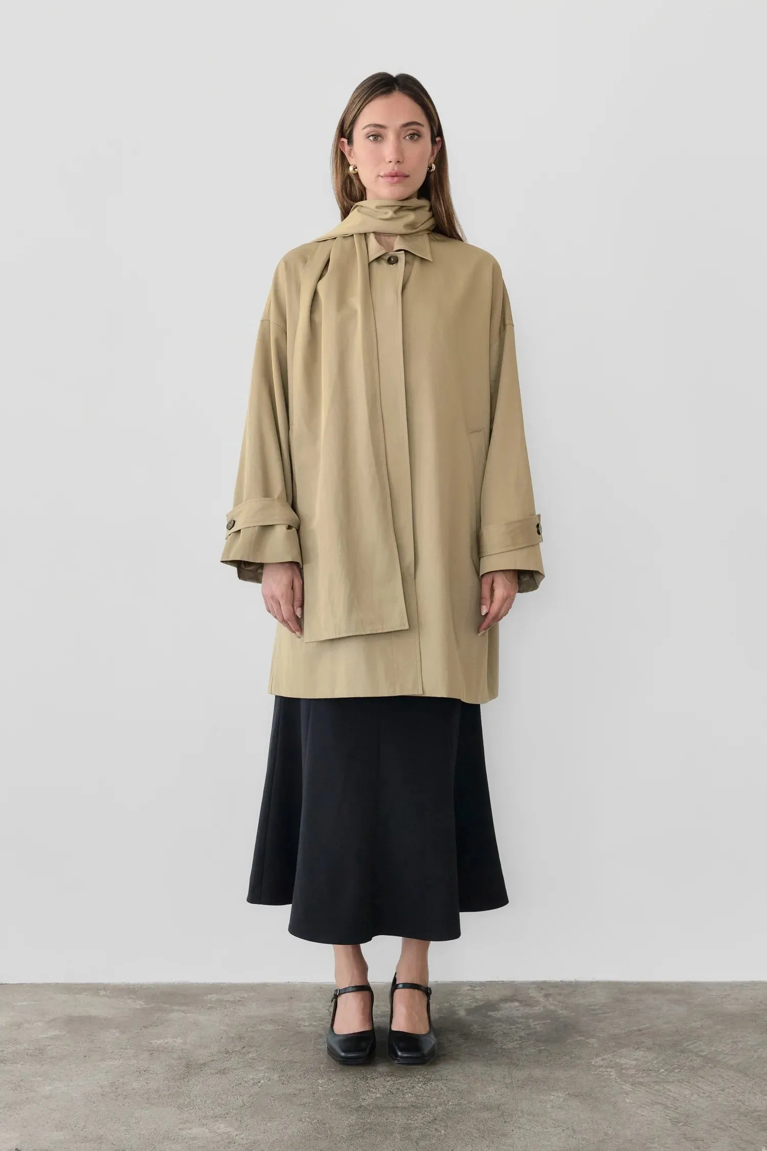 COVE KHAKI TRENCH COAT