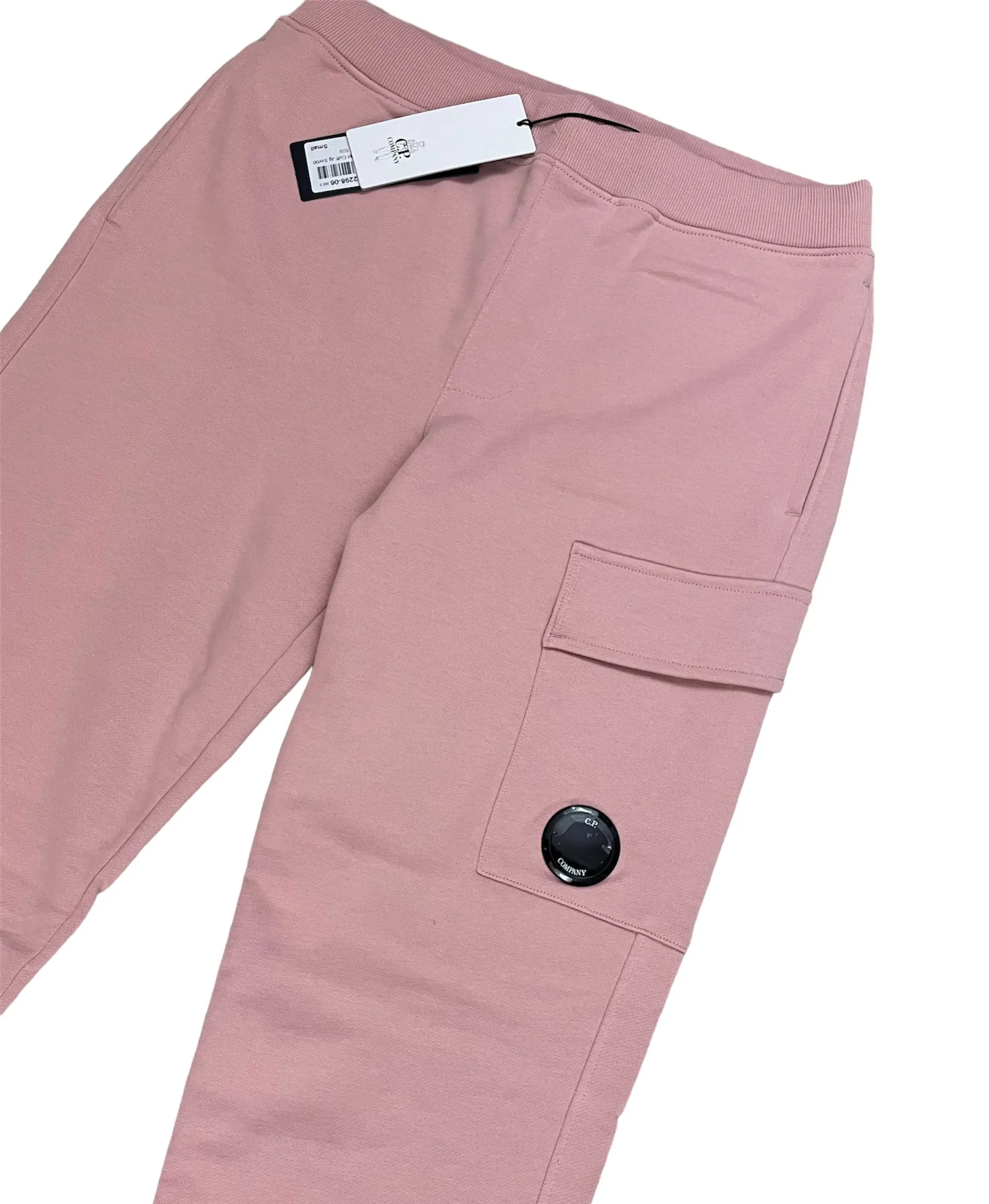 C.P. COMPANY LENS JOGGING BOTTOMS - PALE MAUVE