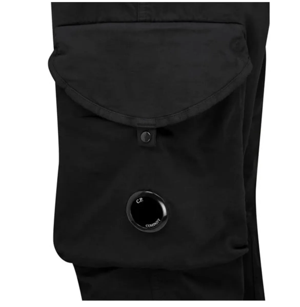 C.P. COMPANY RASO CARGO TROUSERS - BLACK