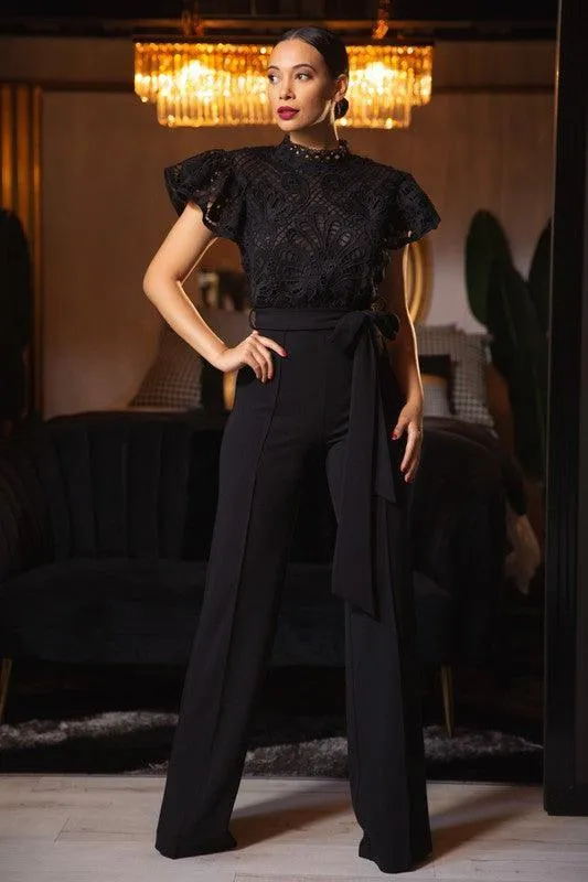 CROCHET TOP FASHION JUMPSUIT