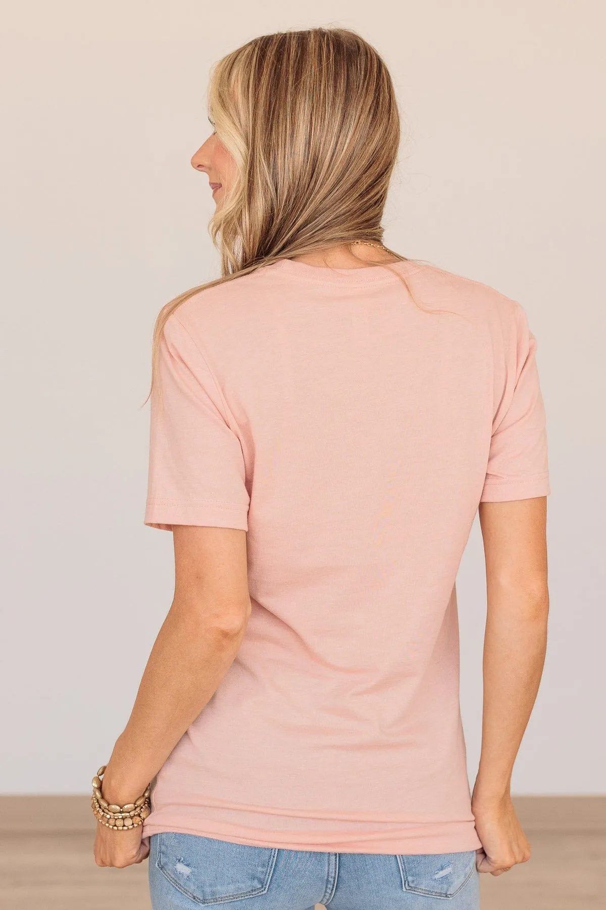 Cruisin' At Sunset Graphic Tee- Peach