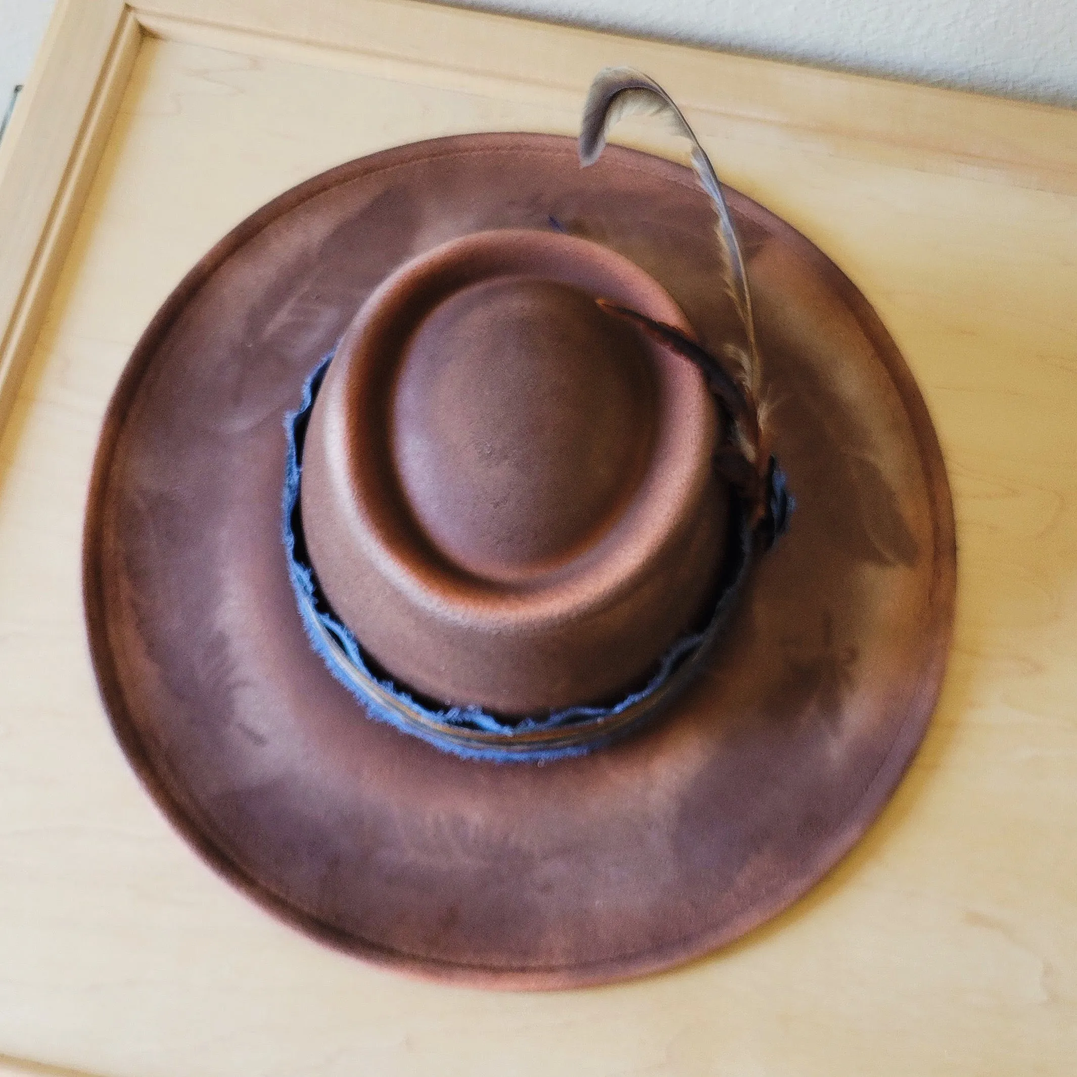 CUSTOM Hand-Painted Branded Cowgirl Western Boho Hat A68