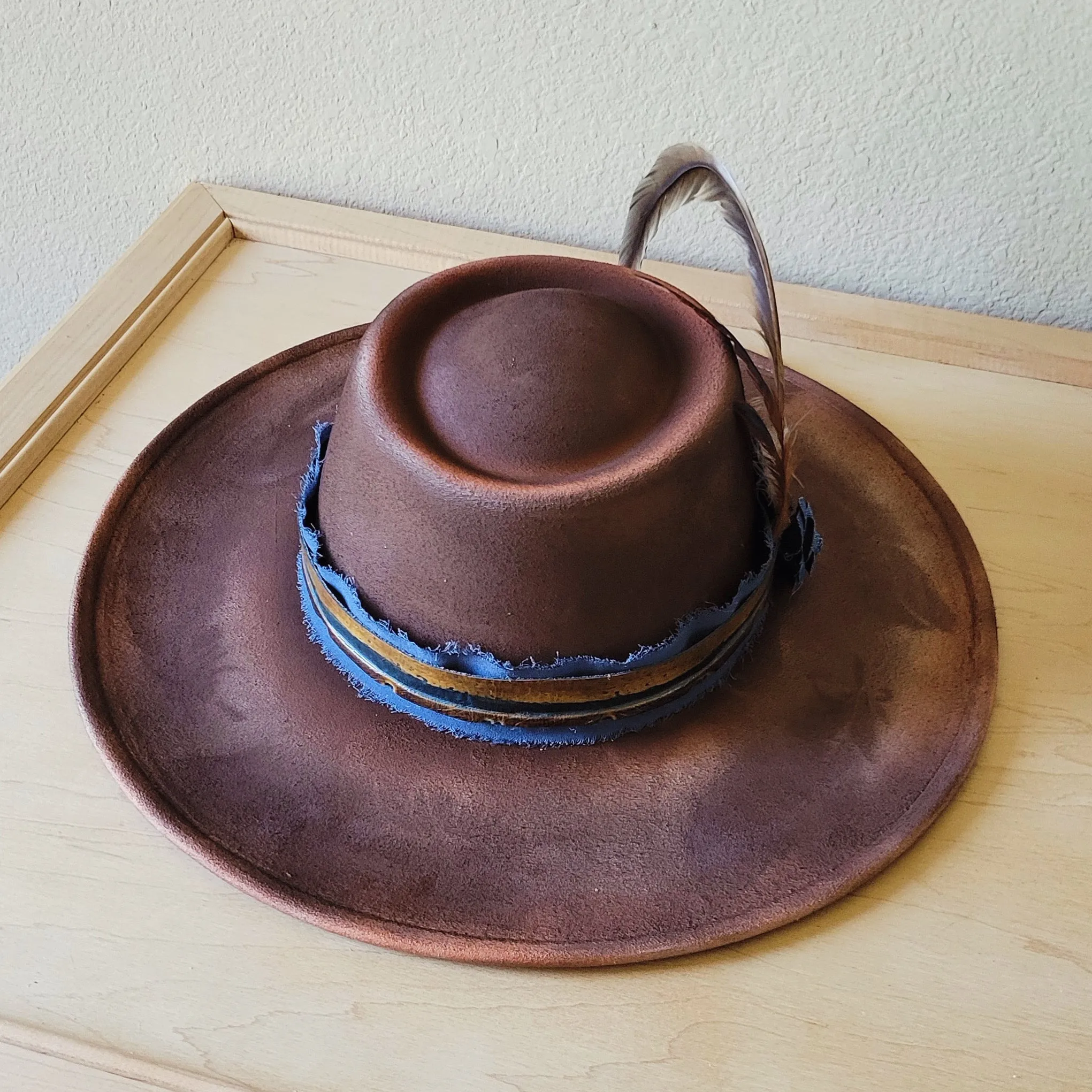 CUSTOM Hand-Painted Branded Cowgirl Western Boho Hat A68