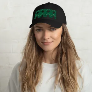 Dad Hat | 60s Green Diamonds | Geometric Glam