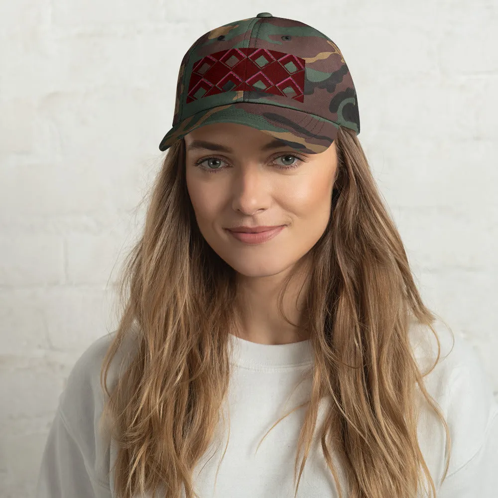 Dad Hat | 60s Red Diamonds | Geometric Glam