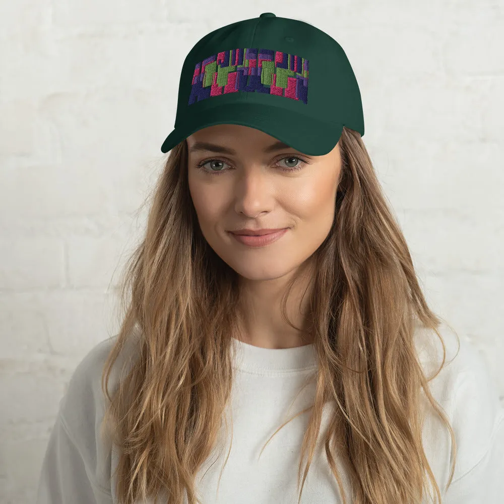 Dad Hat | Pink 60s Style | Mid-Century Geometric