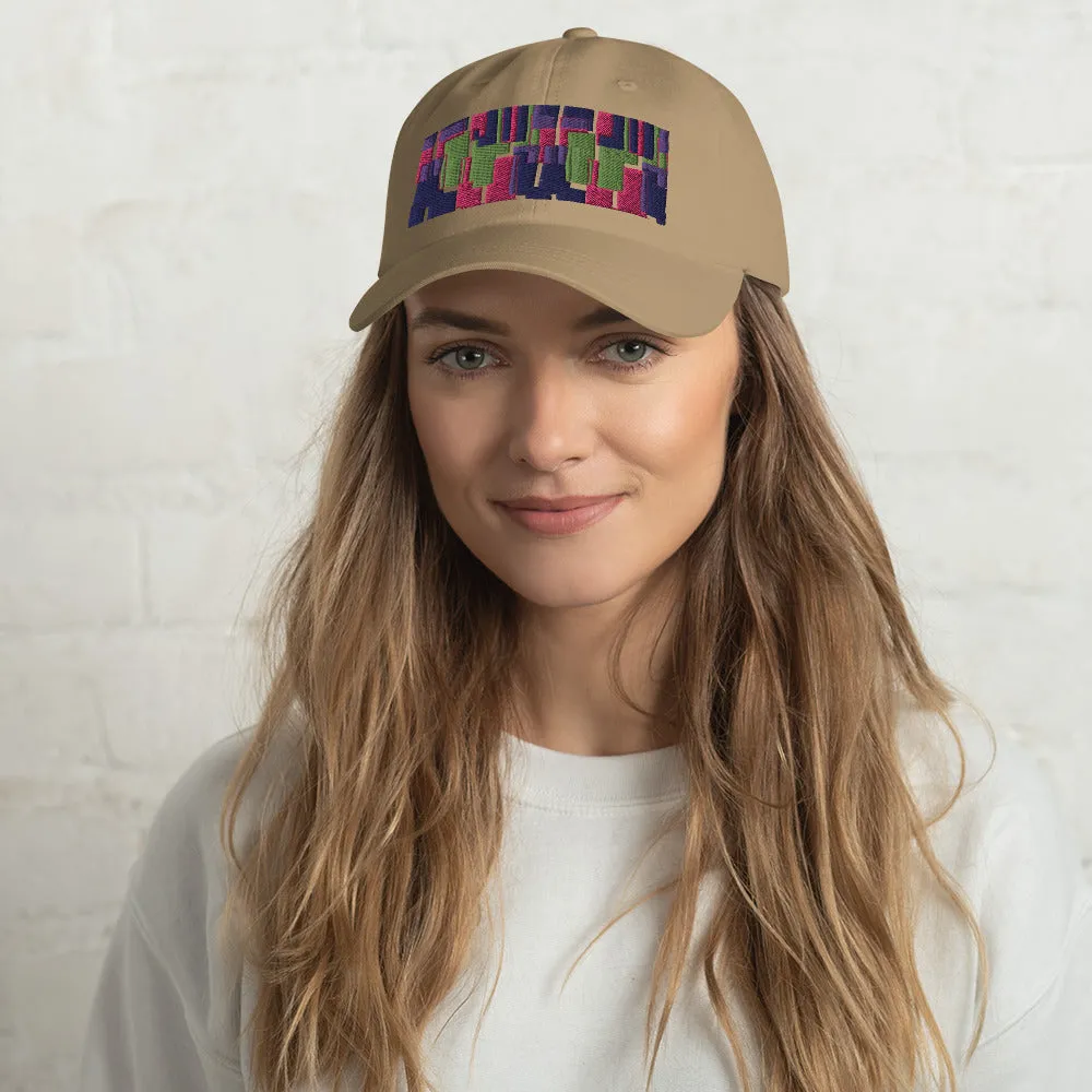 Dad Hat | Pink 60s Style | Mid-Century Geometric