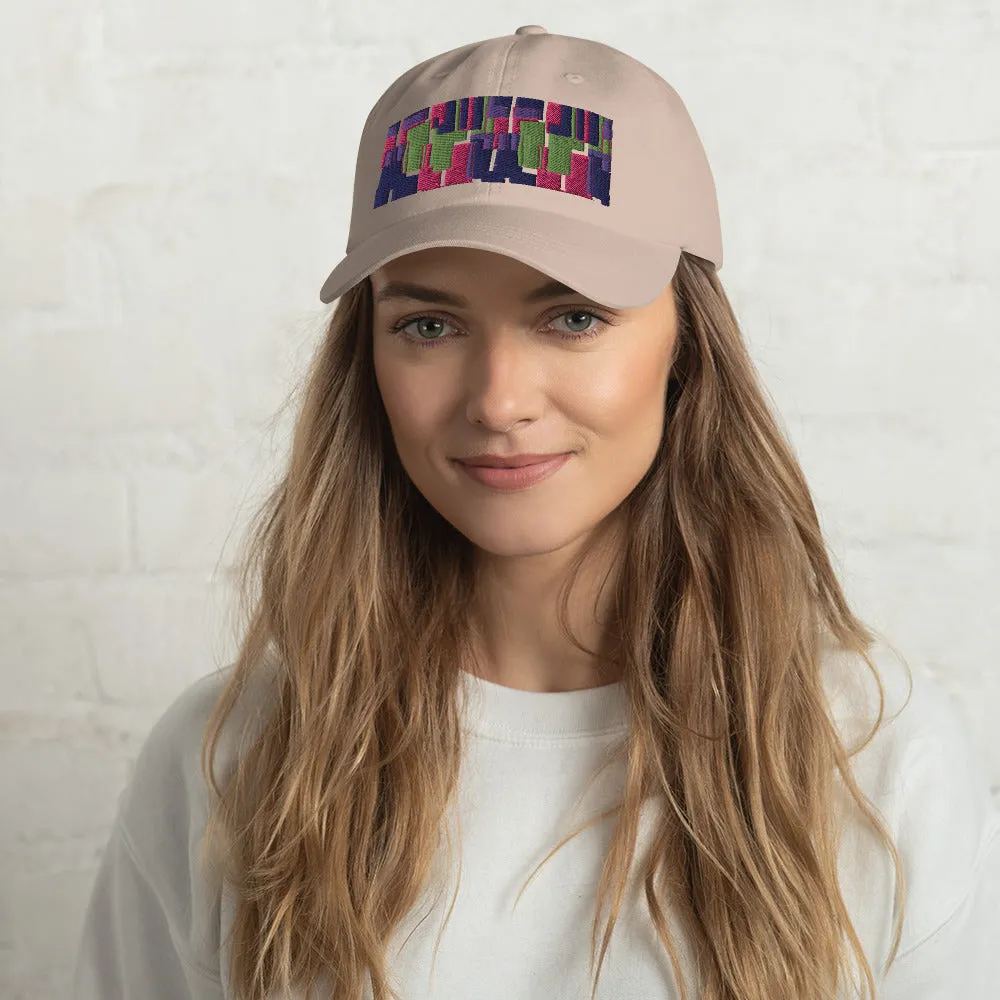 Dad Hat | Pink 60s Style | Mid-Century Geometric