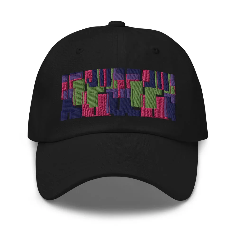 Dad Hat | Pink 60s Style | Mid-Century Geometric