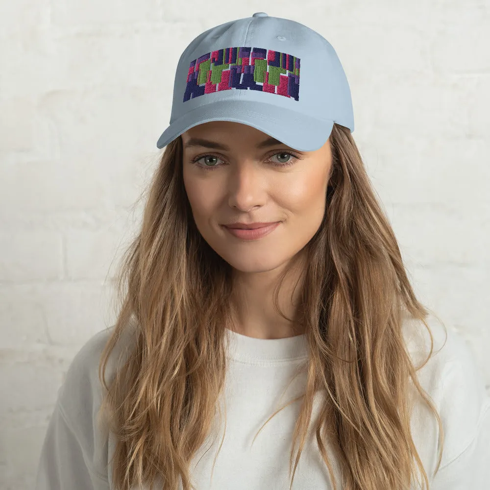 Dad Hat | Pink 60s Style | Mid-Century Geometric