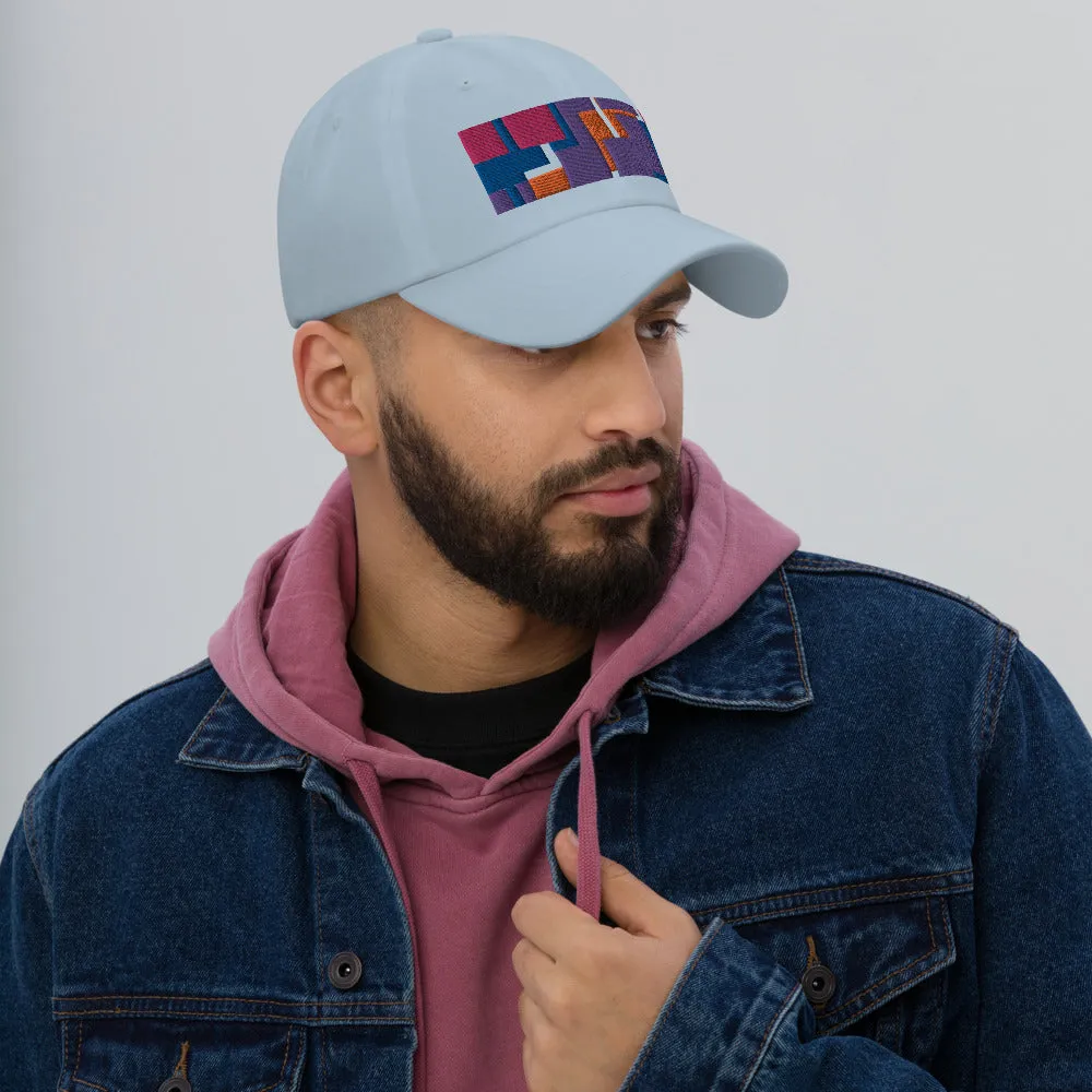 Dad Hat | Purple 60s Style | Mid-Century Geometric