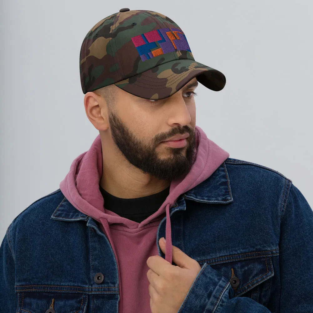 Dad Hat | Purple 60s Style | Mid-Century Geometric