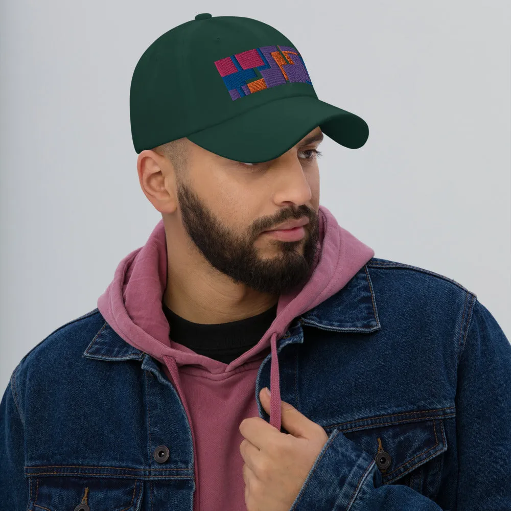 Dad Hat | Purple 60s Style | Mid-Century Geometric
