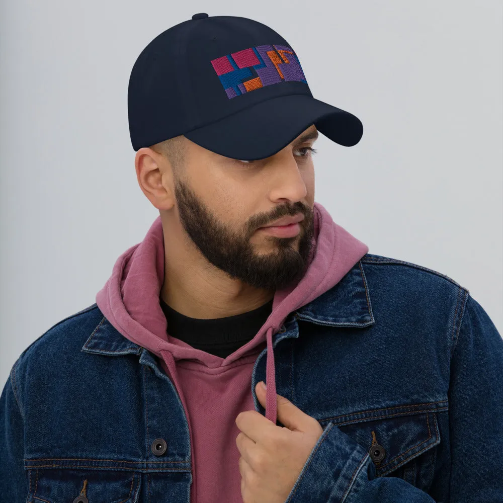 Dad Hat | Purple 60s Style | Mid-Century Geometric