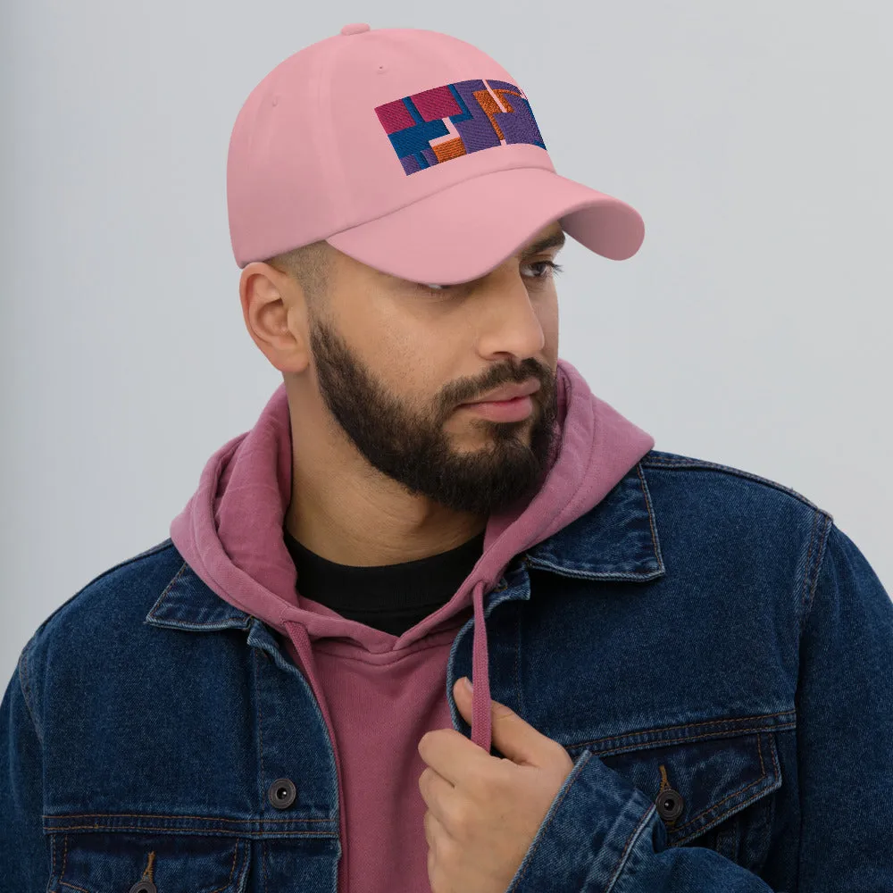 Dad Hat | Purple 60s Style | Mid-Century Geometric