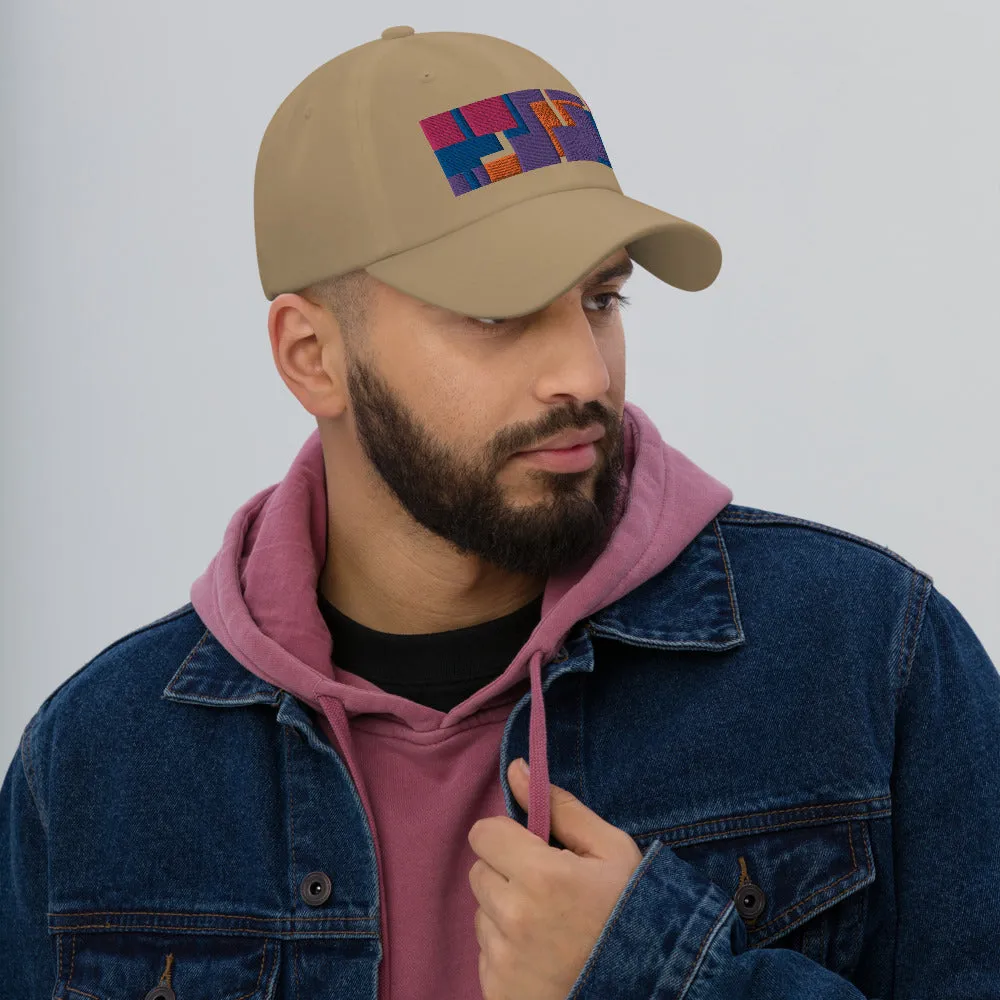 Dad Hat | Purple 60s Style | Mid-Century Geometric