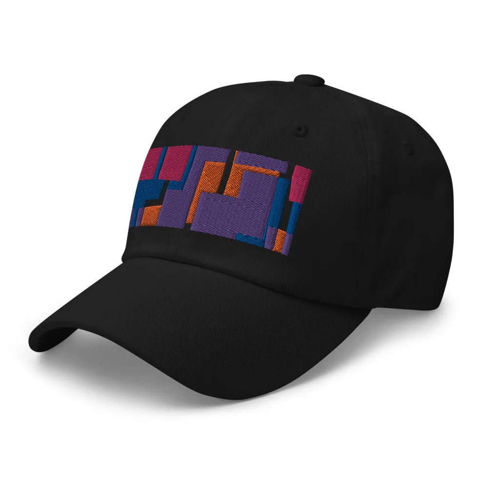 Dad Hat | Purple 60s Style | Mid-Century Geometric
